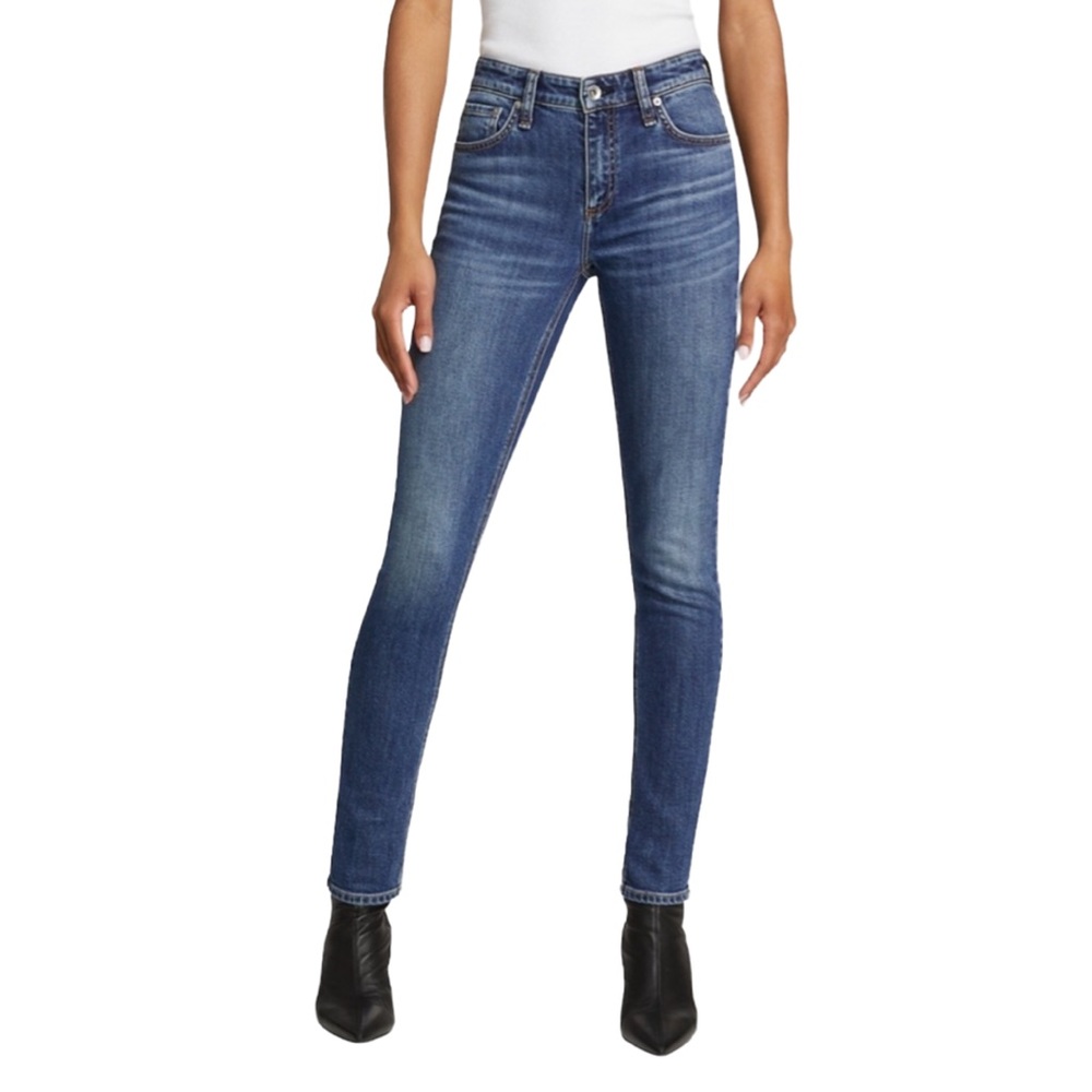 Rag & Bone Skinny Denim Jeans Preston Medium Wash Size 27 Mid Rise